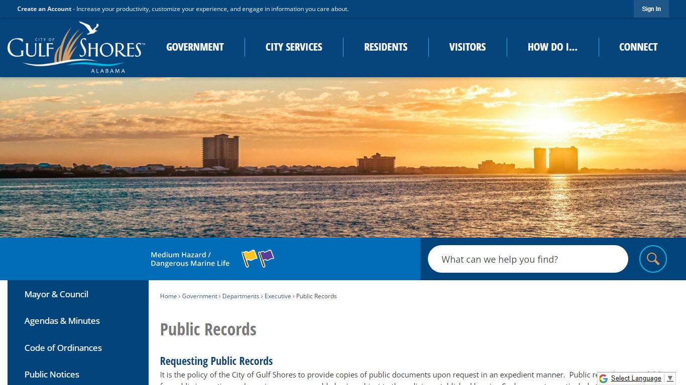 Public Records | Gulf Shores, AL - Official Website