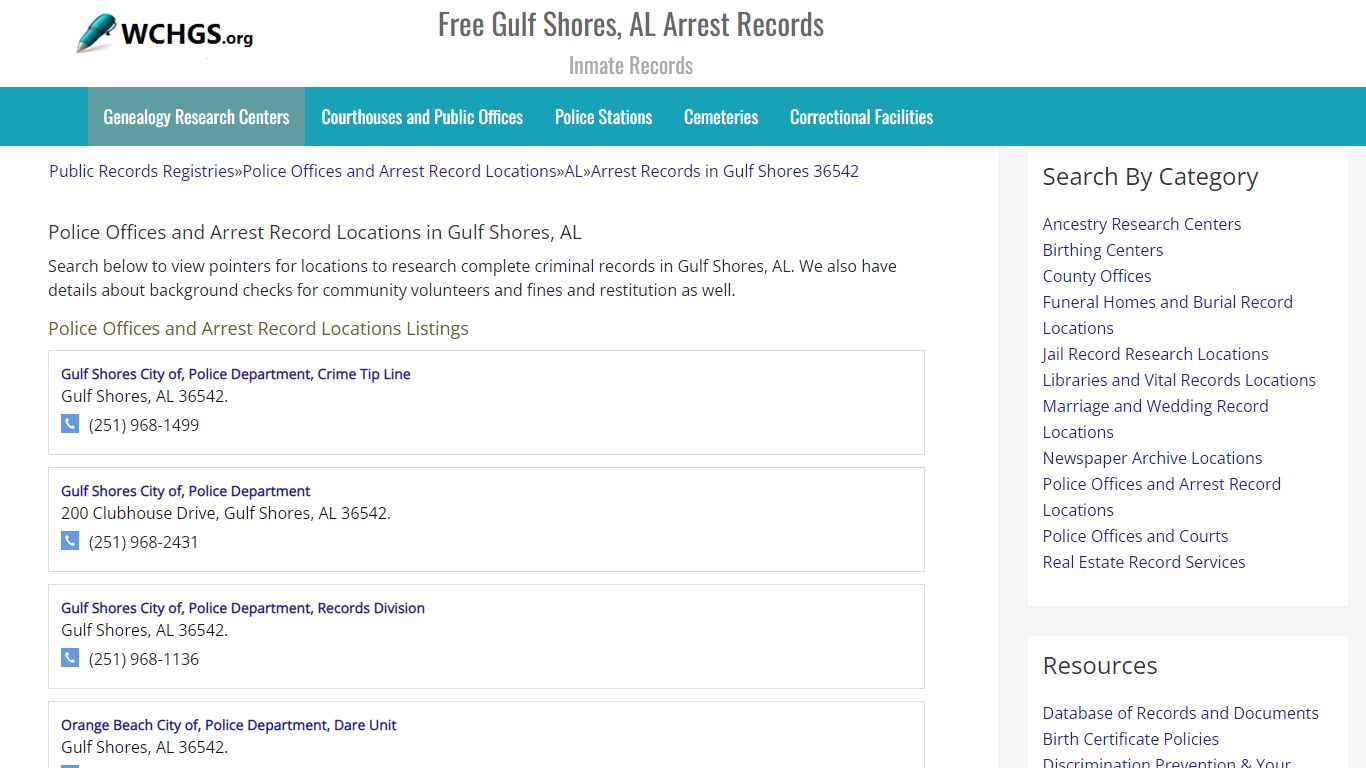 Free Gulf Shores, AL Arrest Records - Inmate Records